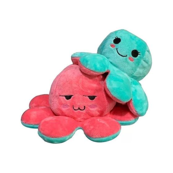 Imagem de Polvo Do Humor Pelucia Reversivel Brinquedo Azul/Rosa