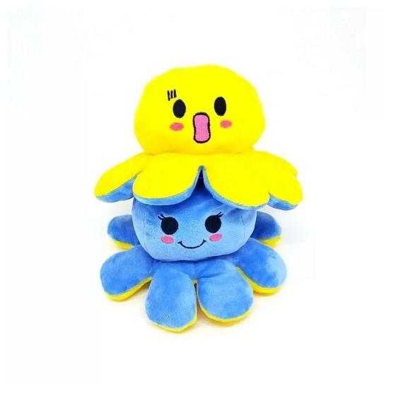 Imagem de Polvo Humor Colecionaveis Brinquedo Reversivel Amarelo/Azul