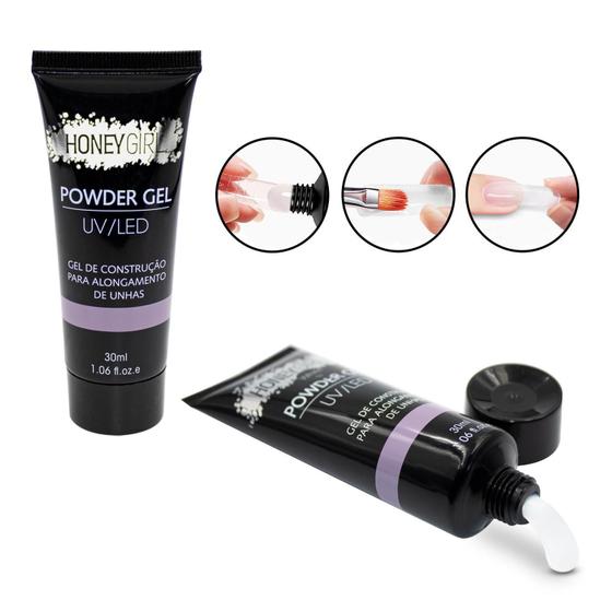 Imagem de Polygel Powder Gel De Unhas Honey Girl Led Uv White 02, 30Ml