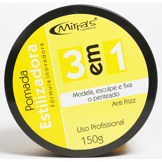 Imagem de Pomada Cabelos Estilizadora 3 em 1 Anti-Frizz 150g - Mirras