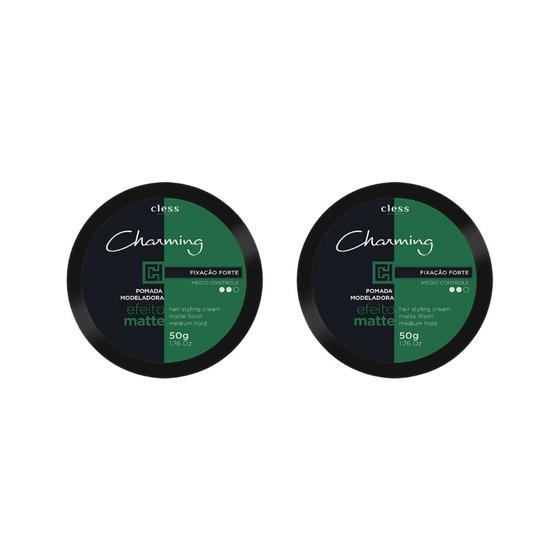 Imagem de Pomada Capilar Charming 50g Forte Efeito Matte-Kit C/2un