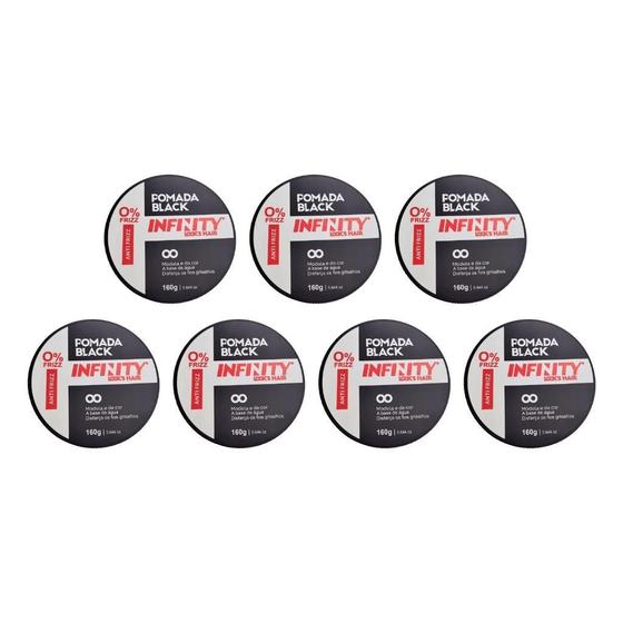Imagem de Pomada Capilar Infinity Black 160G - Kit Com 7Un