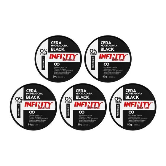 Imagem de Pomada Capilar Infinity Black 80G-Kit C/5Un