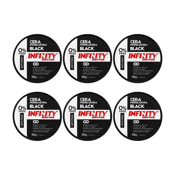 Imagem de Pomada Capilar Infinity Black 80G-Kit C/6Un