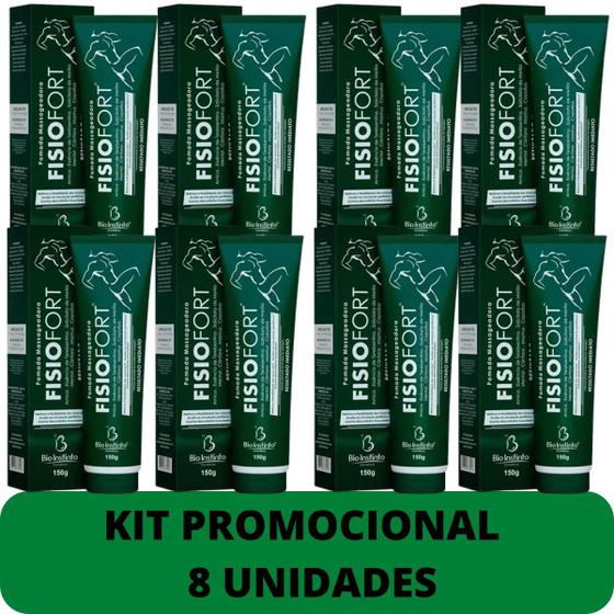 Imagem de Pomada Desodorante Massageadora Bio Instinto Fisiofort Bisnaga 150g Kit Promocional 8 Unidades