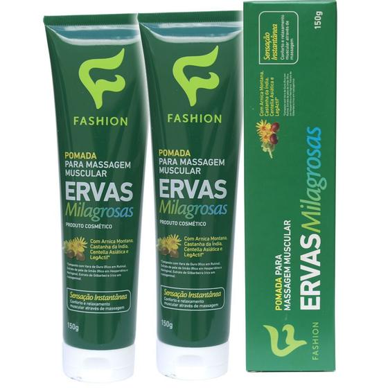 Imagem de Pomada Ervas Milagrosas 150g Fashion  Kit 2 Frascos