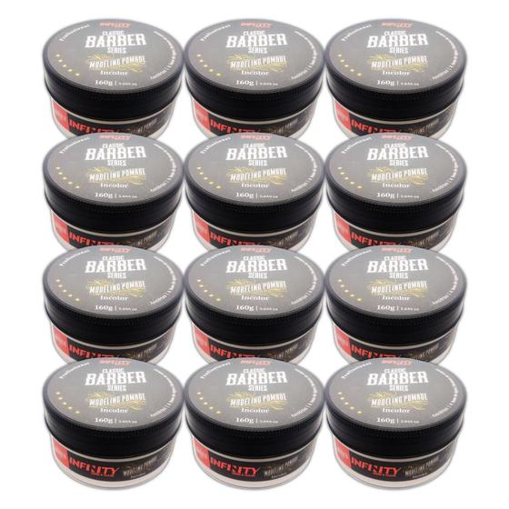 Imagem de Pomada Infinity Barber Incolor 160g Caixa Com 12 Unidades