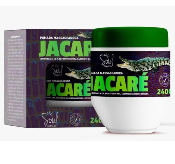 Imagem de Pomada Massageadora Jacaré 240g - Soul-Com ômega 3, 6 e 9, - Soul Cosméticos