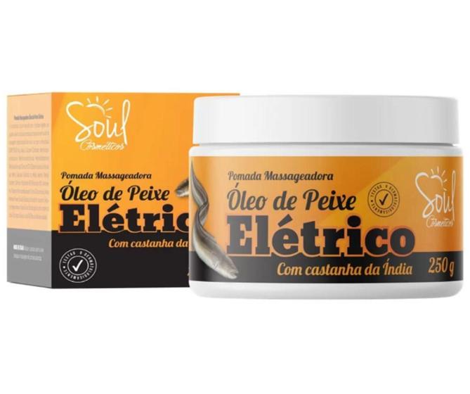 Imagem de Pomada Massageadora Óleo de Peixe Elétrico 250g Com Castanha da Índia - Soul - Soul Cosméticos