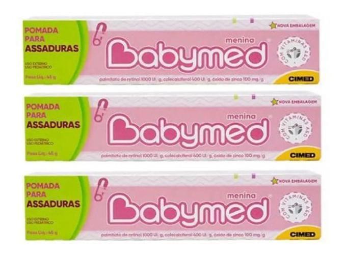 Imagem de Pomada Para Assaduras Babymed 45G - Rosa Com 3Un