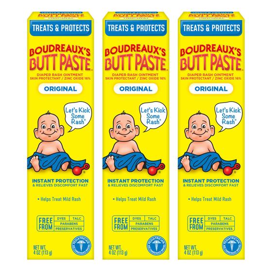 Imagem de Pomada para Assaduras Boudreaux's Butt Paste - Pacote com 3 Unidades (120ml cada)