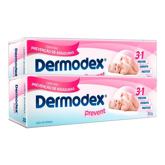 Imagem de Pomada para Prevenção de Assaduras Dermodex Prevent 30g  Kit com duas unidades