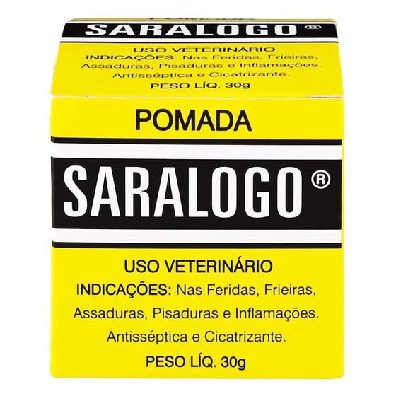 Imagem de Pomada Saralogo 30g Antisséptica Cicatrizante Ferida Cães Gatos