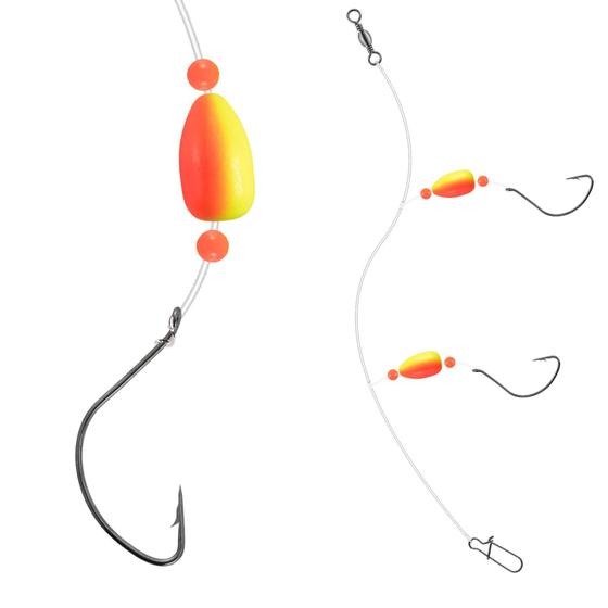 Imagem de Pompano Rigs Alwonder Surf Fishing com flutuadores Snell, 5 unidades