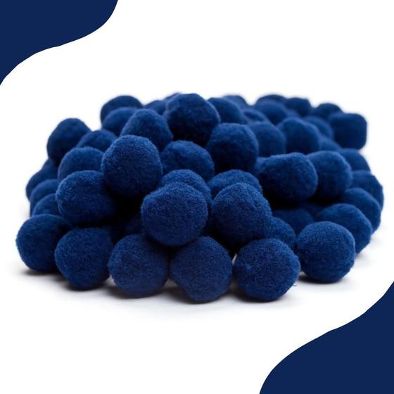 Imagem de Pompom Azul Marinho - 40Mm Pacote Com 50 Unidades - Nybc