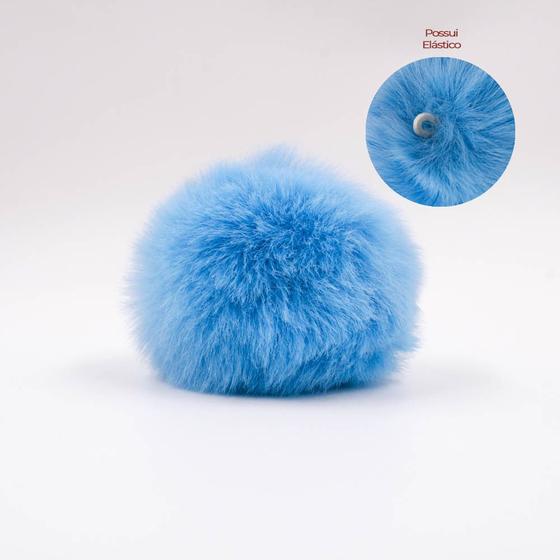 Imagem de Pompom de bolinha 80mm em poliester com 40 peças