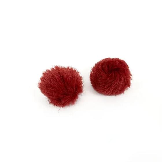 Imagem de Pompom Pelo Decorativo Marsala - Nº4 - 5 Un - Artegift - Rizzo