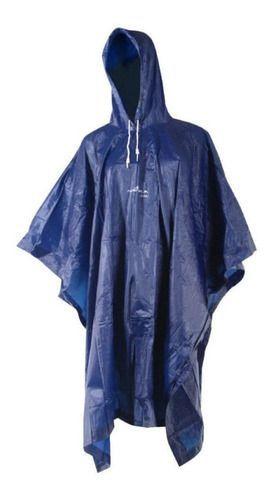 Imagem de Poncho Capa De Chuva Azul Impermeável Com Capuz Nautika