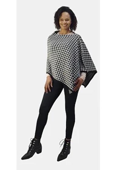 Imagem de Poncho Pied Poule Preto & Branco