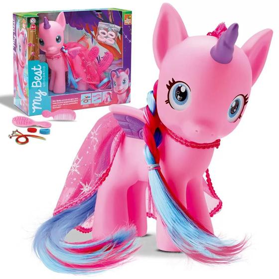 Imagem de Poney My Best Unicórnio Em Vinil Colorido Para Meninas Infantil 791 - Bee Toys