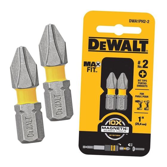 Imagem de Ponta phillips maxfit cartela com 2 unidades dwa1ph2 dewalt