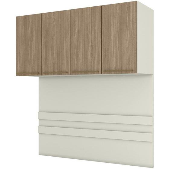 Imagem de Ponte Casal Ou Queen Modulada MDF 4 Portas Dileto Areia Jequitiba Henn