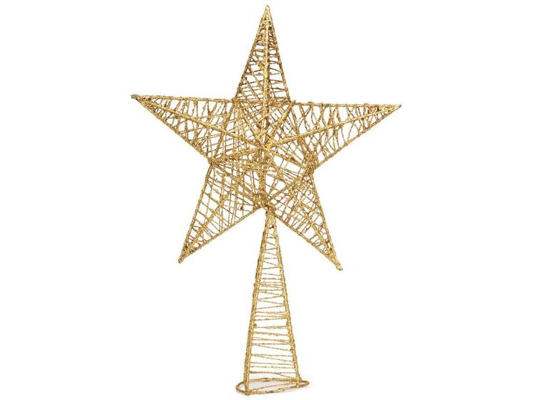 Ponteira de Árvore de Natal Estrela 29cm - Ouro Velho 1019157 Cromus -  Estrela de Natal - Magazine Luiza
