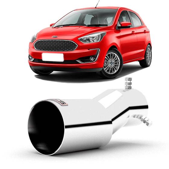 Imagem de Ponteira de escapamento esportivo ford ka 2019 a 2022 aço inox special