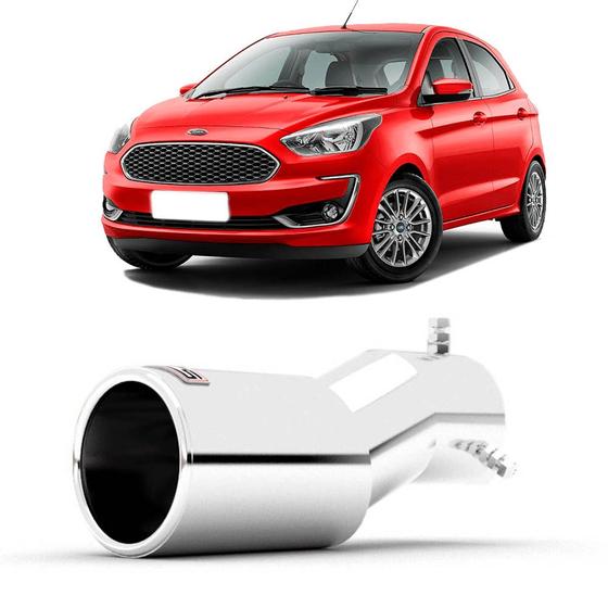 Imagem de Ponteira de escapamento esportivo ford ka 2019 a 2022 aço inox top