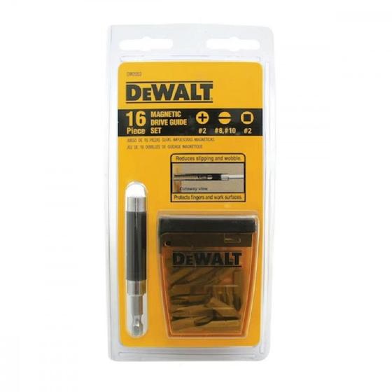 Imagem de Ponteira Dewalt Fenda Com Guia Magnetica Com 16 Pecas  Dw2053