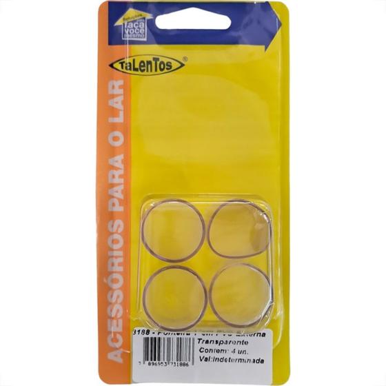 Imagem de Ponteira Externa (Pvc) Talentos Redonda   1'' Transparente Cartela Com 4 Pecas