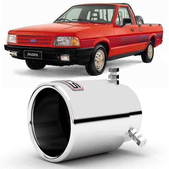 Imagem de Ponteira Para Escapamento Ford Pampa 1982 A 1997 Em Aço Inox