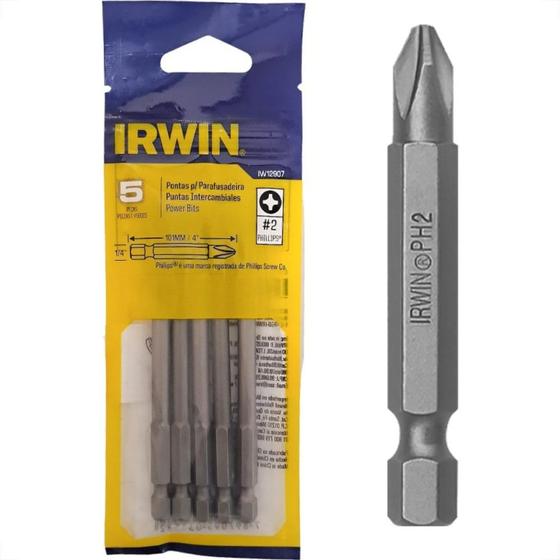 Imagem de Ponteira Para Parafusadeira Irwin N2 X101Mm - Iw12907 - Kit C/5 Pecas