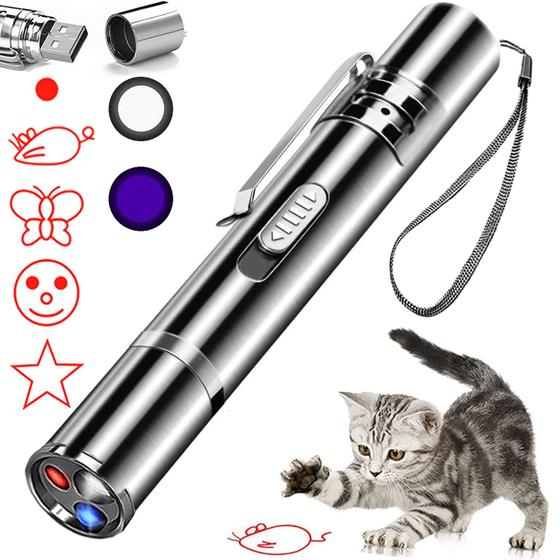 Imagem de Ponteiro de luz LED Laser Toy JMMTAAG Cat Red Dot para animais de estimação