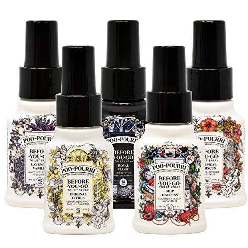 Imagem de Poo-Pourri Set - Inclui Cítricos Originais, Baunilha de Lavanda, Hibisco Tropical, Ship Happens e Garrafas Royal Flush 1.4 Onça