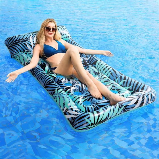 Imagem de Pool Float Raft Fauson Adult com design de resfriamento de encosto de cabeça