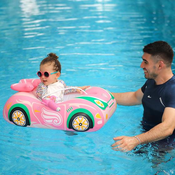 Imagem de Pool Float Swimbobo Toddler com assento, barco, carro inflável