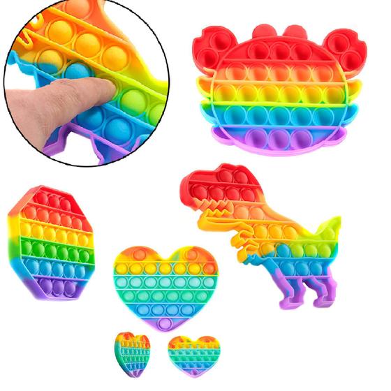 Imagem de Pop It Aleatório Fidget Toy Anti Stress p Apertar Colorido