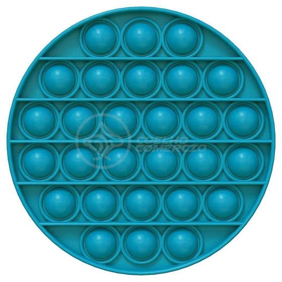 Imagem de Pop It Circular Anti Stress Estourar Bolha Azul