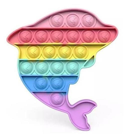 Imagem de Pop It Fidget Toy Pop Bubble Golfinho Chiclete Brinquedo