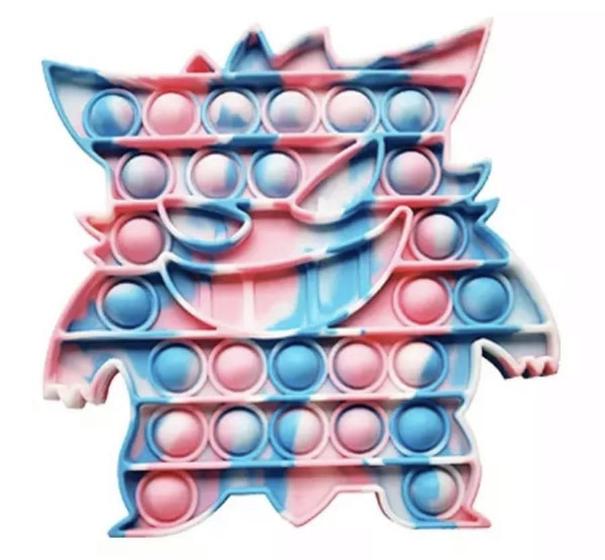 Imagem de Pop It Fidget Toy Pop Bubble Pokémon Pikachu Gangar Tie Dye