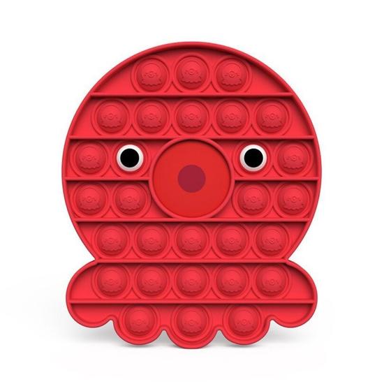 Imagem de Pop It Fidget Toys Brinquedo Anti Stress Sensorial Colorido- Polvo Vermelho