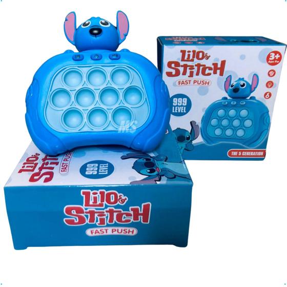 Imagem de Pop-it Lilo Stitch Mini Gamer Anti Stress Eletrônico Musical