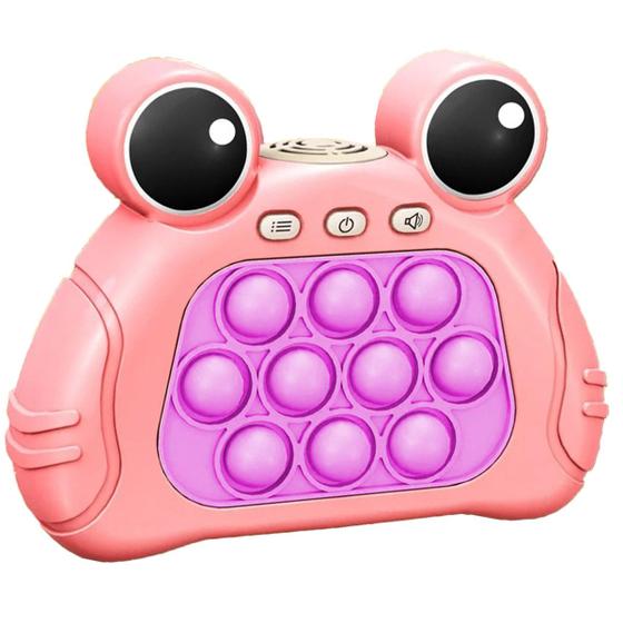 Imagem de Pop It Mini Game Luzes Som Interativo Fidget Sapinho Criança 4 Modos Anti Estresse Relaxante Sensorial Toy