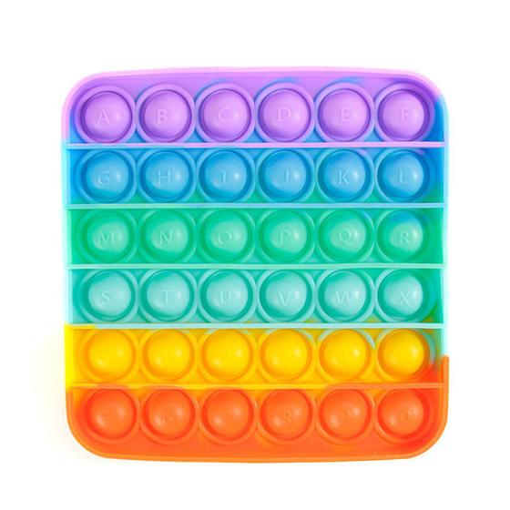 Imagem de Pop It Quadrado Fidget Toy Colorido de Silicone Satisfatório