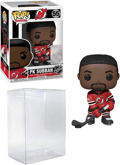 Imagem de Pop Sports NHL PK Subban New Jersey Devils Home Jersey Action Figure (Empacotado com Protetor de Escudo Pop para Proteger Caixa de Exibição)