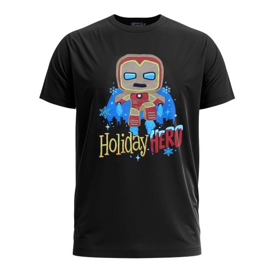 Imagem de Pop! Tees Camiseta - Marvel Holiday - Gingerbread Iron Man (homem De Ferro) - Tam. P