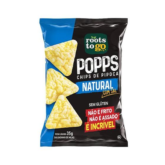 Imagem de Popps Chips De Pipoca Natural Com Sal Sem Glúten Roots To Go 35g
