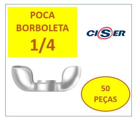 Imagem de Porca Borboleta  Leve 1/4 Pacote Com 50 Pçs