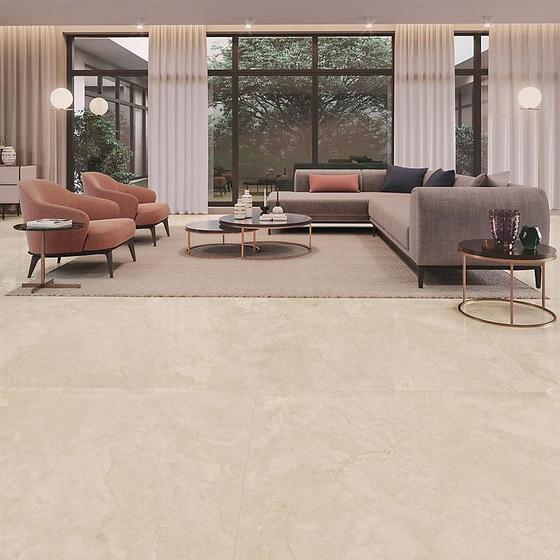 Imagem de Porcelanato Esmaltado Alabastrino 120x120cm Caixa 2,88m² Retificado Bege Biancogres